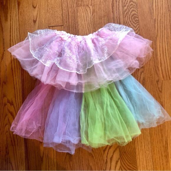 Chasing Fireflies Tulle Bow Sparkles Multi Color Skirt Girl’s Size O/S - Picture 7 of 9